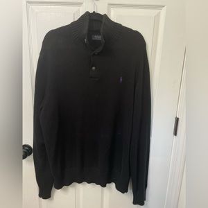 Men’s Polo Ralph Lauren Black 3 button sweater size XL/TG